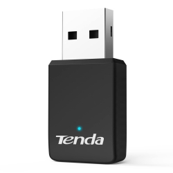 Tenda U9 AC650 Wi-Fi Dongle – Dual Band Wireless USB Adapter for PC, Desktop and Laptop – Mini Size – Plug & Play – Supports Windows XP/7/8/8.1/10/11, Black