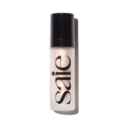 Saie Glowy Super Gel Light Highlighter - Luminiser and Foundation for Radiant Skin, Enriched with Vitamin C + Moisturising Squalene Oil, Use alone or under Makeup