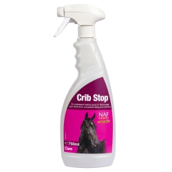 NAF Crib Stop 750ml – Anti-Chew Spray for Horses – Discourages Crib-Biting, Chewing & Gnawing – Bitter-Tasting Formula for Stable Doors, Rugs, Bandages & Wood