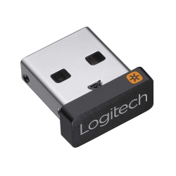 Logitech USB Unifying Receiver, 2.4 GHz Wireless Technology, USB Plug Compatible with all Logitech Unifying Devices like Wireless Mouse and Keyboard, PC / Mac / Laptop - Black