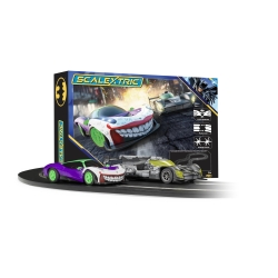 Scalextric Racing Track Sets for Kids - C1438M Batman Vs The Joker - The Battle of Arkham Speed Track - Electric Race Tracks for Boys & Girls 5+, Slot Car Race Tracks - 1:32 Scale Mini Car Racing Sets