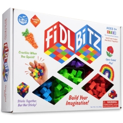 Unleash Creativity with FidlBitz Foam Building Blocks | Deluxe Set with 6 Colours | Interact, Create and Build in 2D and 3D | Fidget and Sensory Fun for Kids | Open-Ended Play | 60g Block Set