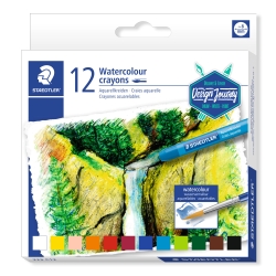 STAEDTLER 223 C12 Design Journey Watercolour Crayons - Assorted Colours (Pack of 12)